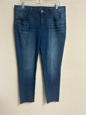 Curve Appeal Skinny Ankle Jeans Womens Size 12 Medium Wash Stretch